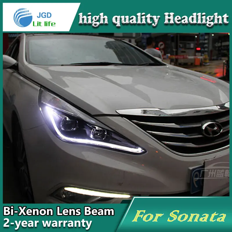 Car Styling Head Lamp case for Hyundai Sonata 2011 2014 Headlights LED