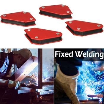 

4pcs 9Lb Magnetic Fixed Angle Soldering Locator Tools Mini Triangle-Welding Positioner Welding Accessories 45/90/135 degree