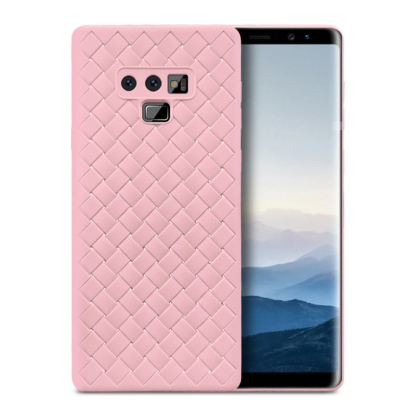 Розовый Мягкий чехол для телефона ProElite для samsung Galaxy S10e S10+ Plus S10 Lite, роскошный сетчатый тканый чехол, силиконовый чехол - Цвет: Розовый
