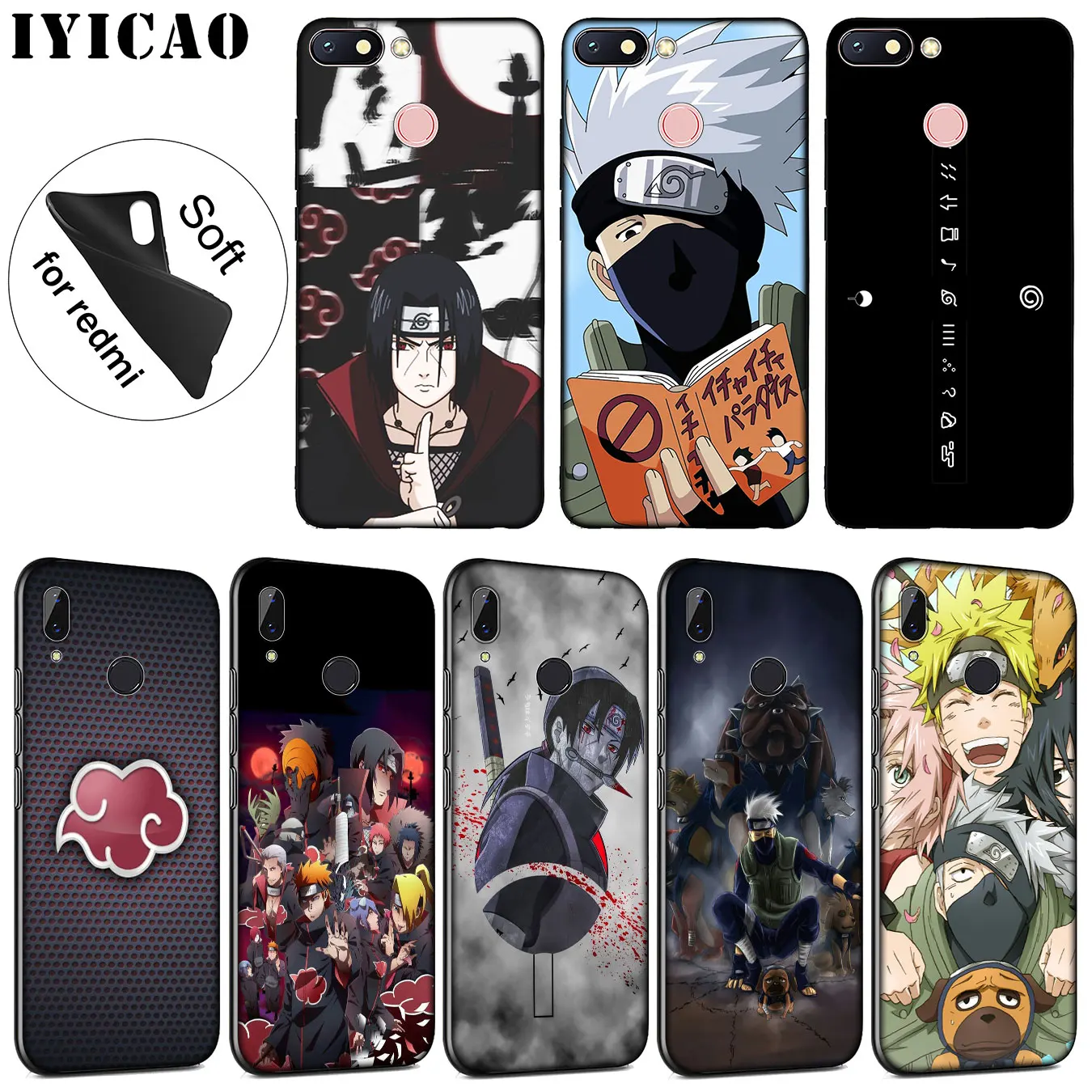 IYICAO NARUTO Hatake Kakashi Мягкий силиконовый чехол для телефона Xiaomi Redmi K20 8A 7A 6A 5A S2 4X 4A GO Note 8 7