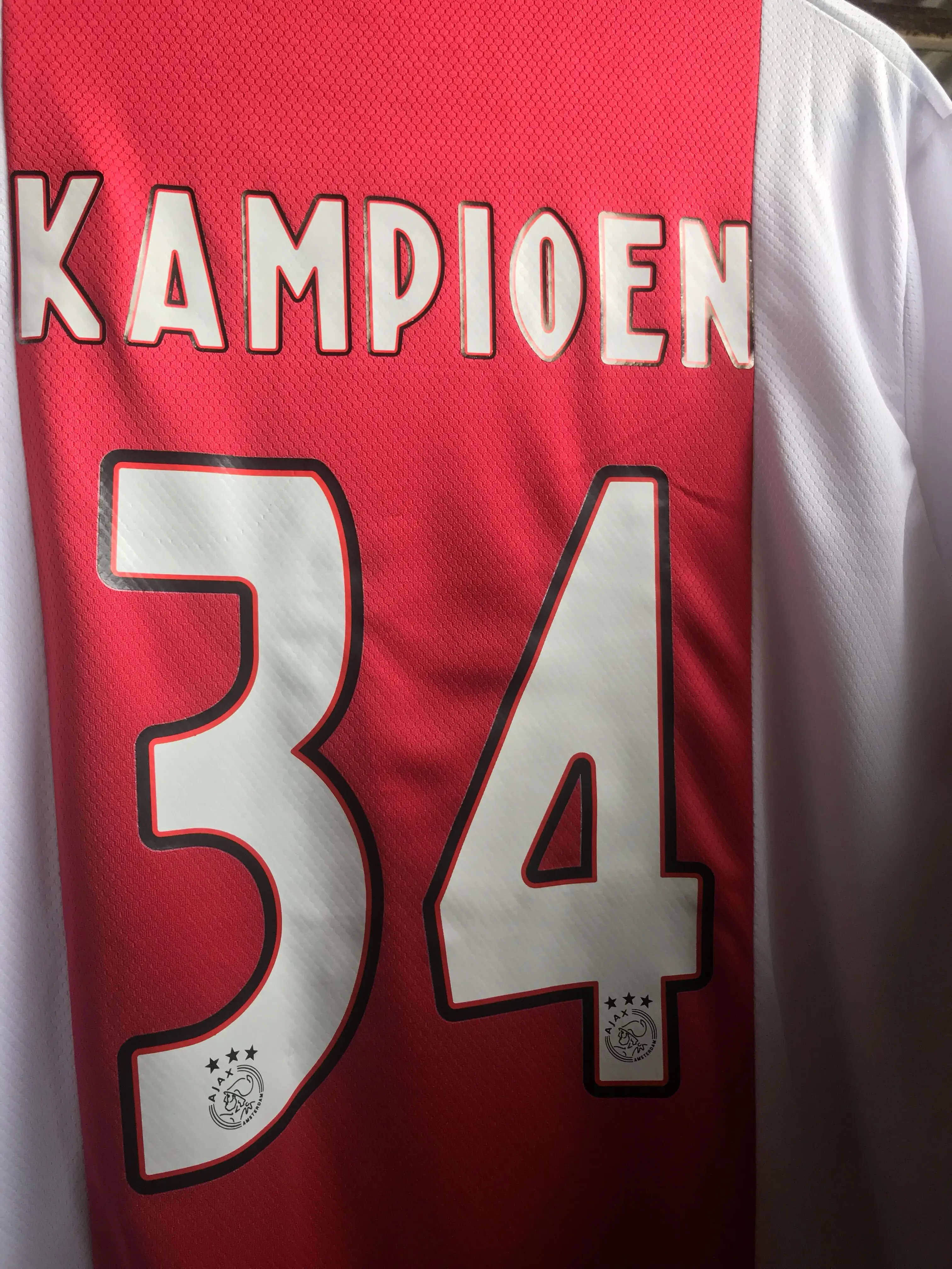 

2019 Eredivisie Champions Nameset #34 KAMPIOEN Nameset Printing Heat Transfer Soccer Patch