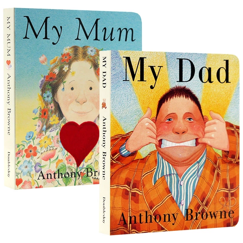 Ensemble De 2 Livres En Carton Anglais Pour Bebe Mon Papa Ma Maman Tony Browne Livre De Coloriage Pour Enfants Jouets Educatifs Precoces Aliexpress