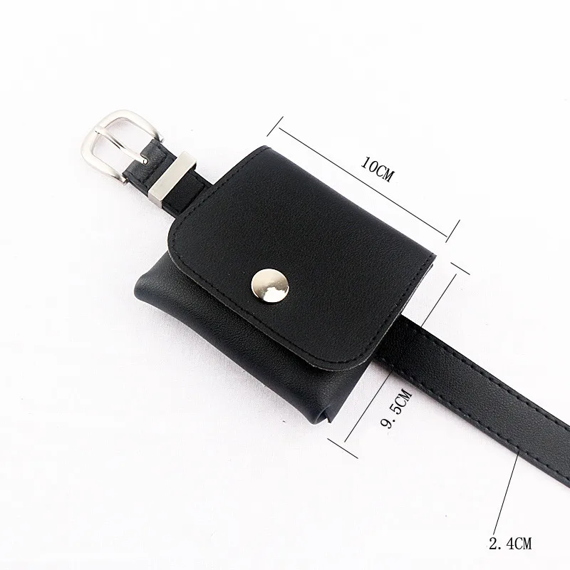 Женский пояс ремешок для сумки черные Цвет Для женщин ремень из искусственной кожи Дамская мода пакет карман для мобильного телефона