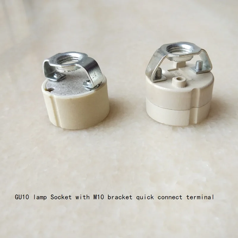 

CCE/QC/VDE/UL approval GU10 lamp Socket base fix holder with M10 bracket quick connect terminal lighting accessories