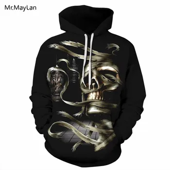 

Cool Design 3D Print Mummy Black Hoodies Unisex Men Women Hip Hop Long Sleeve Pullover Hooded Sweatshirts Tracksuit Jacket Tops