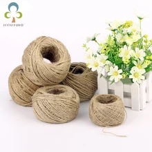 1mm-4mm/Roll Natural Textured Burlap Twine Cord Hemp Rope For Party Wedding DIY Gift Wrapping Cords Thread LYQ