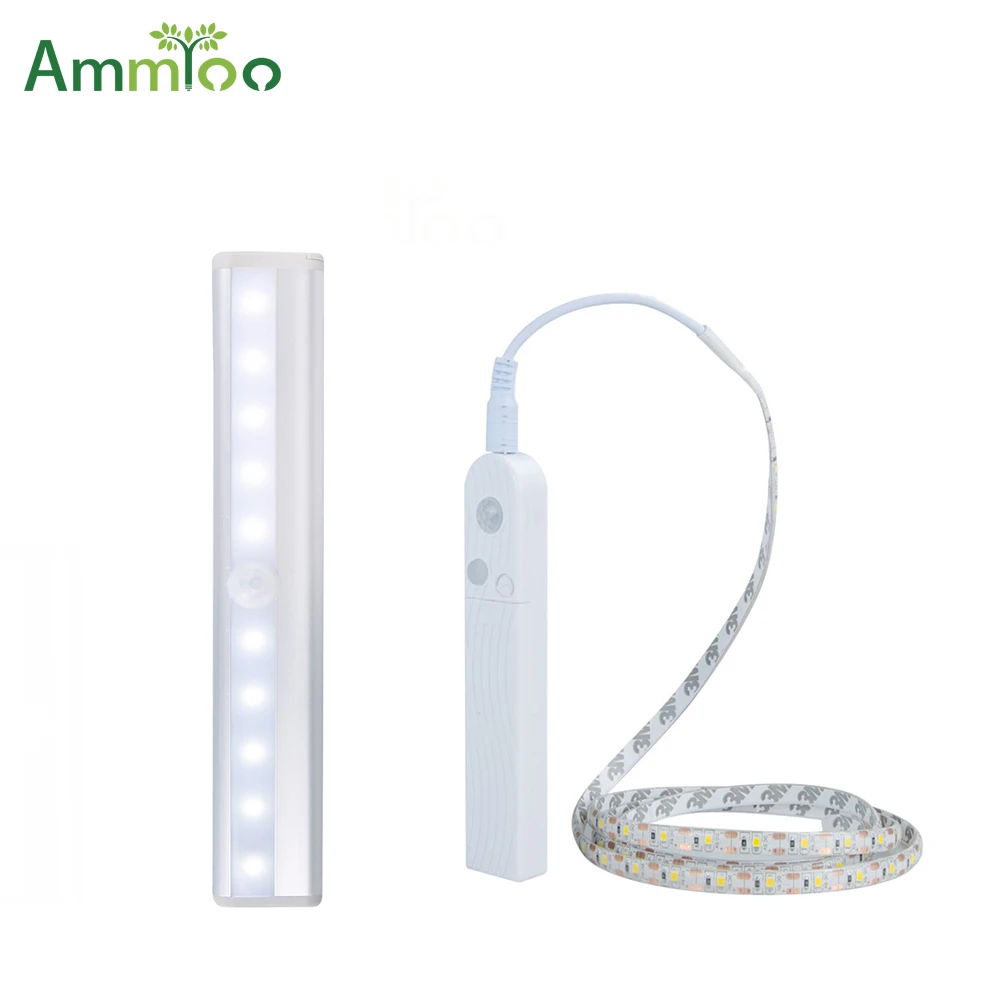 

Wireless Motion Sensor LED Under Cabinet light Battery Power LED Strip Bar lamp Kitchen Wardrobe Closet Bedroom Cupboard light