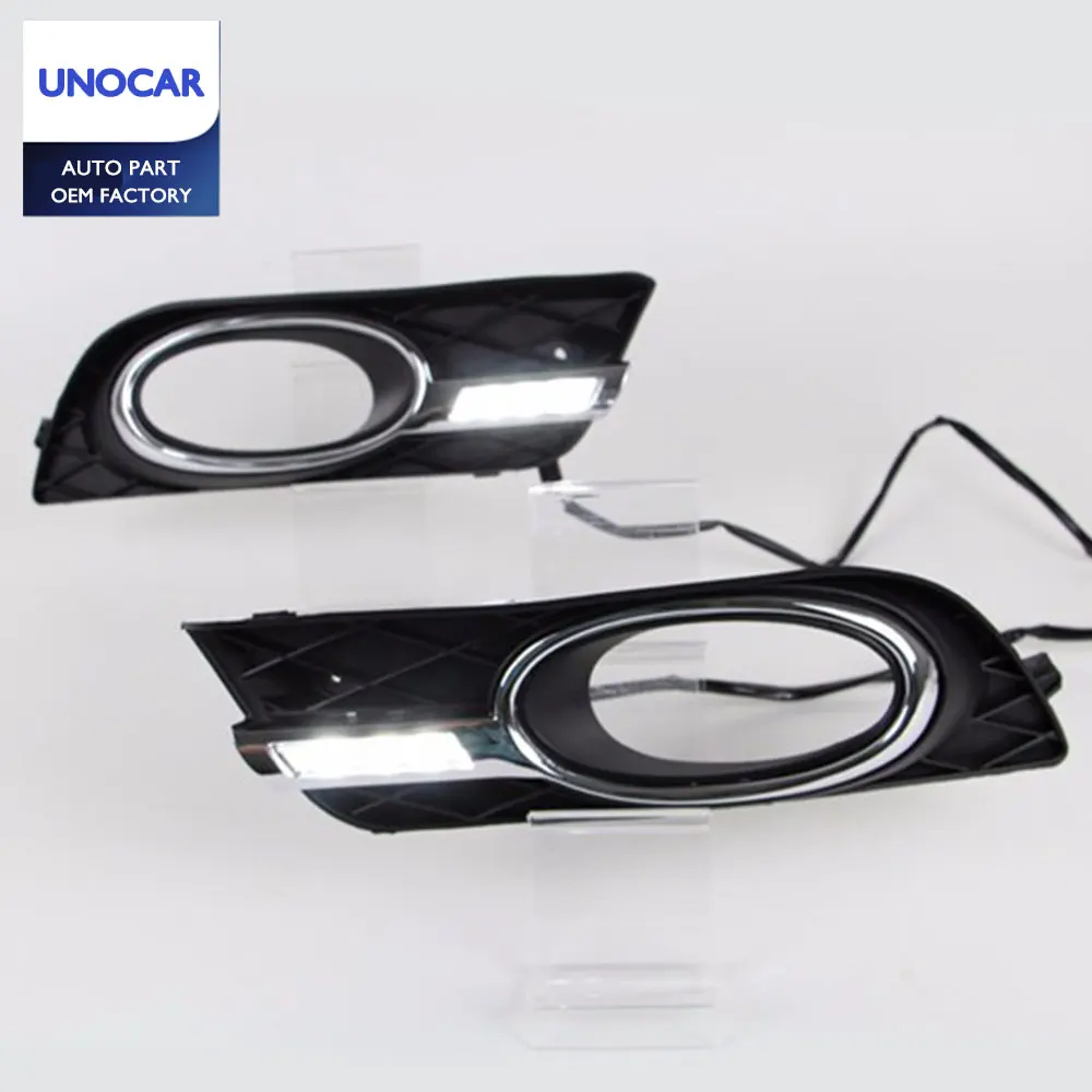 Car Daytime Running Lights Kits For Honda Civic LED DRL 2011-2014 9TH 9th Fog Light Cover Frame with white lights | Автомобили и