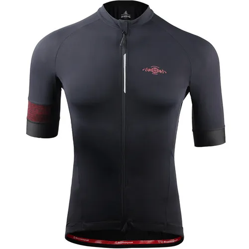 Mountainpeak летняя рубашка для мужчин рубашка с рукавами для верховой езды шелковая ткань для велоспорта Одежда для бега одежда для велоспорта Джерси - Цвет: black red