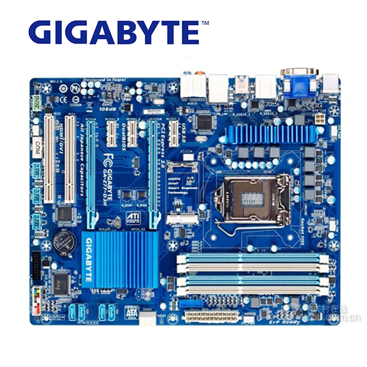 LGA 1155 для Intel Z77 DDR3 гигабайт GA-Z77-D3H 100% материнская плата USB3.0 32 г Z77-D3H настольных плата SATA III Systemboard используется