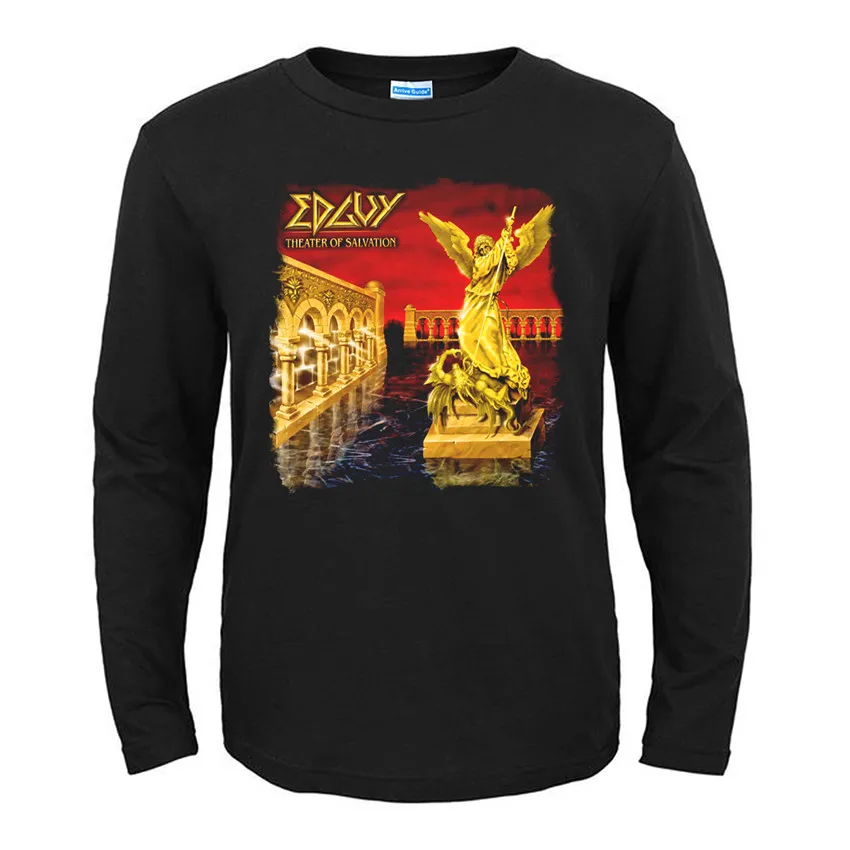 16 дизайнов Edguy Joker Rock Модная брендовая мужская и женская рубашка с длинными рукавами из тяжелого металла в стиле панк готик фитнес скейтборд