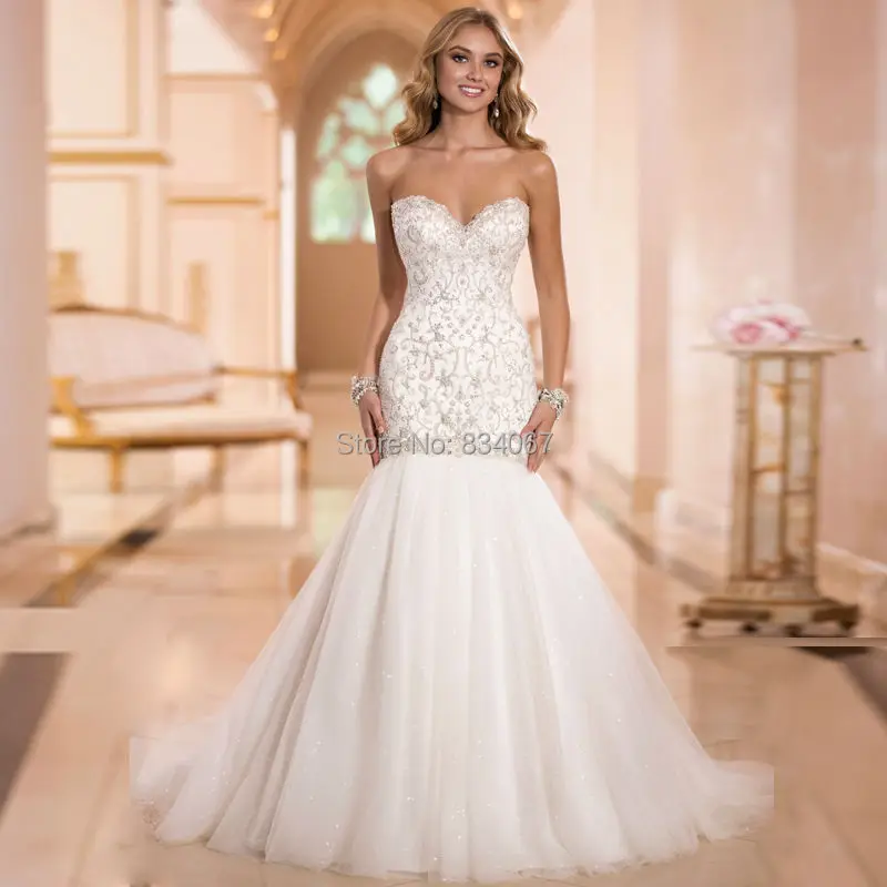 Beautiful Embroidery Mermaid Wedding Dress Elegant 2017 Sweetheart Beautiful Embroidery Mermaid Wedding Dress Elegant 2017 Sweetheart Bridal Gowns Court Train Bride Casamento In Dresses From Weddings