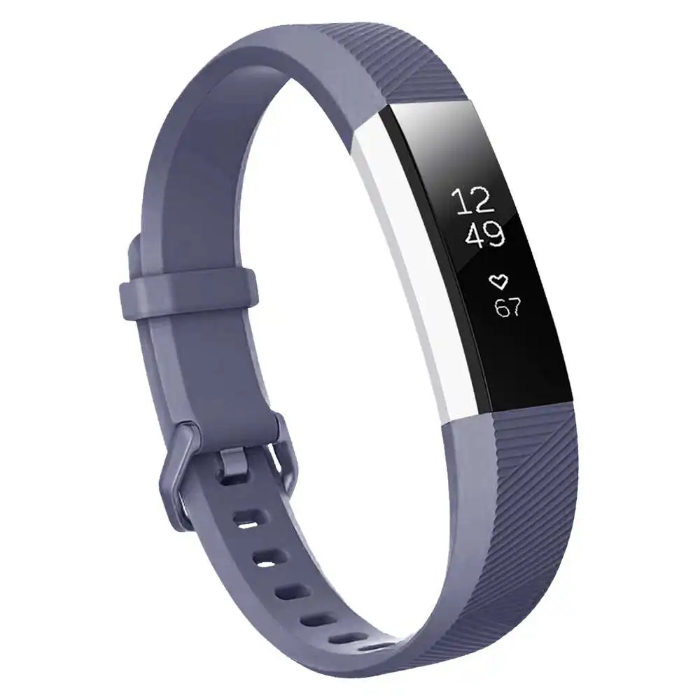 Baaletc Для Fitbit Alta HR/Alta силиконовый ремешок для часов сменный ремешок на запястье силиконовый ремешок Застежка смарт-браслет часы для Fitbit - Цвет: Серый