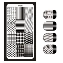 1Pcs Nagel-kunst, Platten Vorlage Geometrische Blumen Schmetterling Bild Schablonen Maniküre Polnischen Transfer Werkzeuge Für Nagel XYZ-01(China)