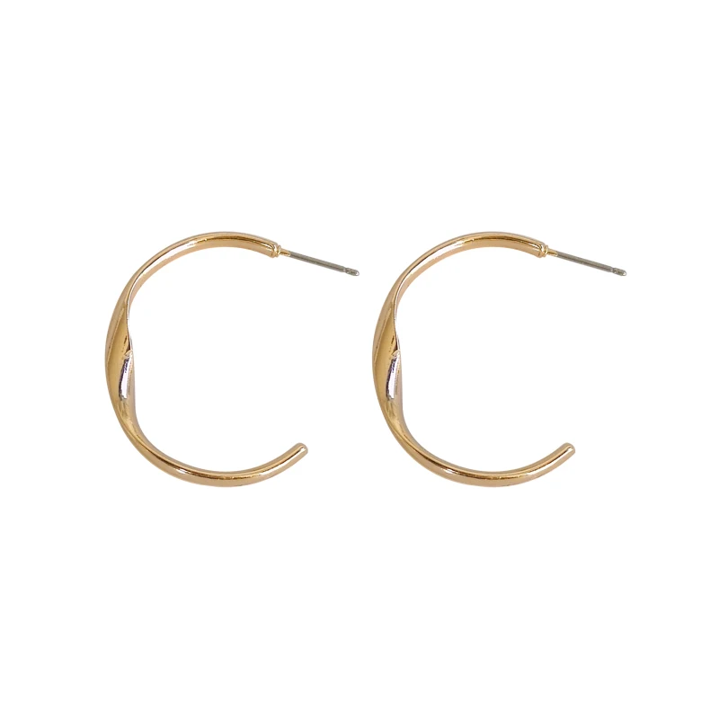 

European and American fashion jewelry Punk simple C shaped earrings women's clothing with a gift