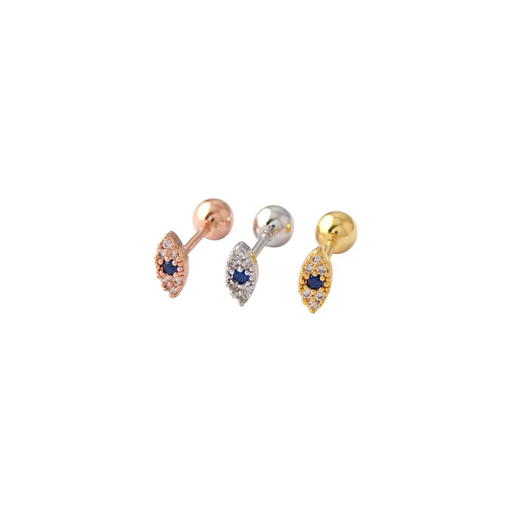 

2019 newest 20G Zircon cartilage earring/Tragus piercing/Tiara cartilage /Helix Conch Daith piercing/Crown earring body jewelry
