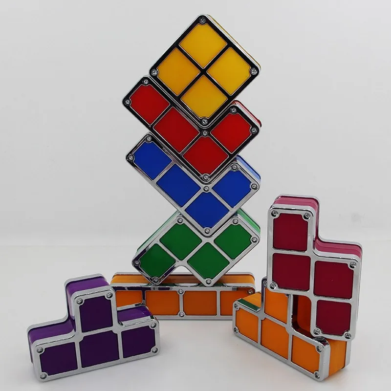 

Creative DIY Tetris Puzzle Light Stackable LED Night Light Retro Game Tower Color Brick Children Toys Energy Saving Table Lamp