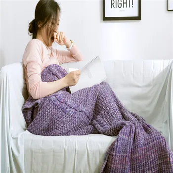 

Cashmere-Like Girls Mermaid blanket Size 60x130 cm / 80x190cm, Fashion Mermaid Sofa Car Sleeping Blanket for Christmas Gift