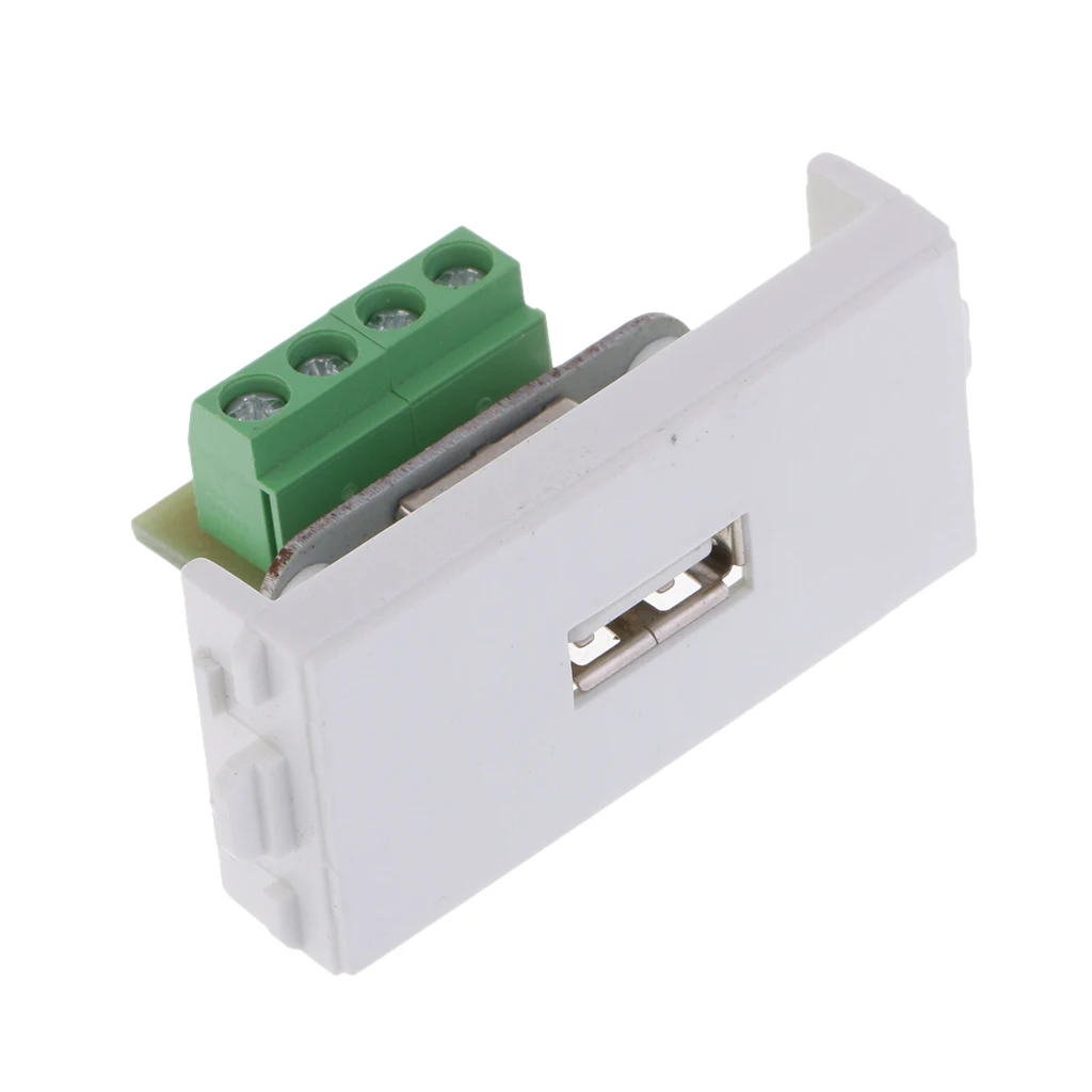 

USB Wall Socket Module/Modular with Frame Solderless type for PC AV TV