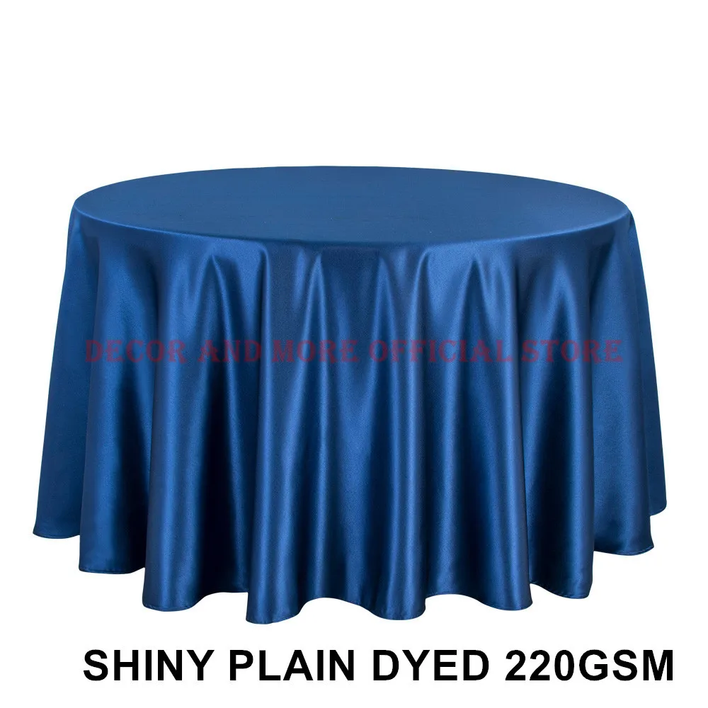 

1PCS Polyester Thick Satin Tablecloth For Wedding Hotel Banquet Decor Round Table Cloth Dining Table Cover White Red Wholesale