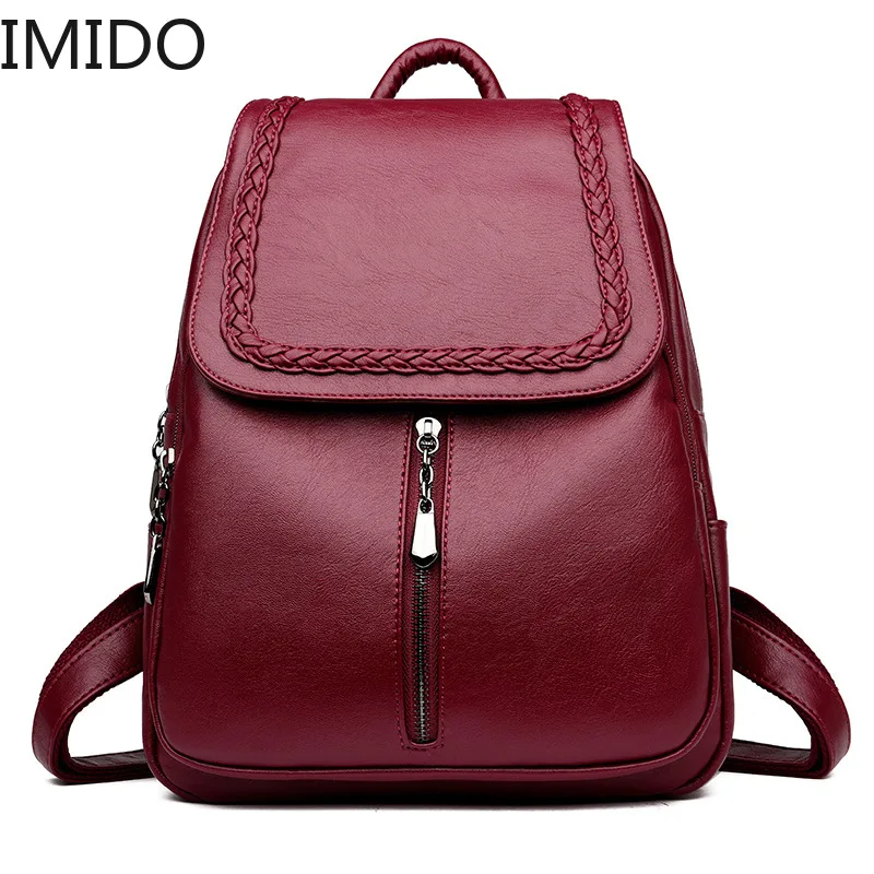 

2019 Luxury Designer Soft Leather Backpacks Female Sac A Dos Women Backpack for Girls School Bags Travel Bagpack Ladies Mochilas