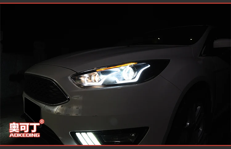 AKD автомобильный Стайлинг для Ford Focus фары- светодиодная фара для Focus 4 DRL Bi Xenon объектив Высокий Низкий Луч парковочная противотуманная фара