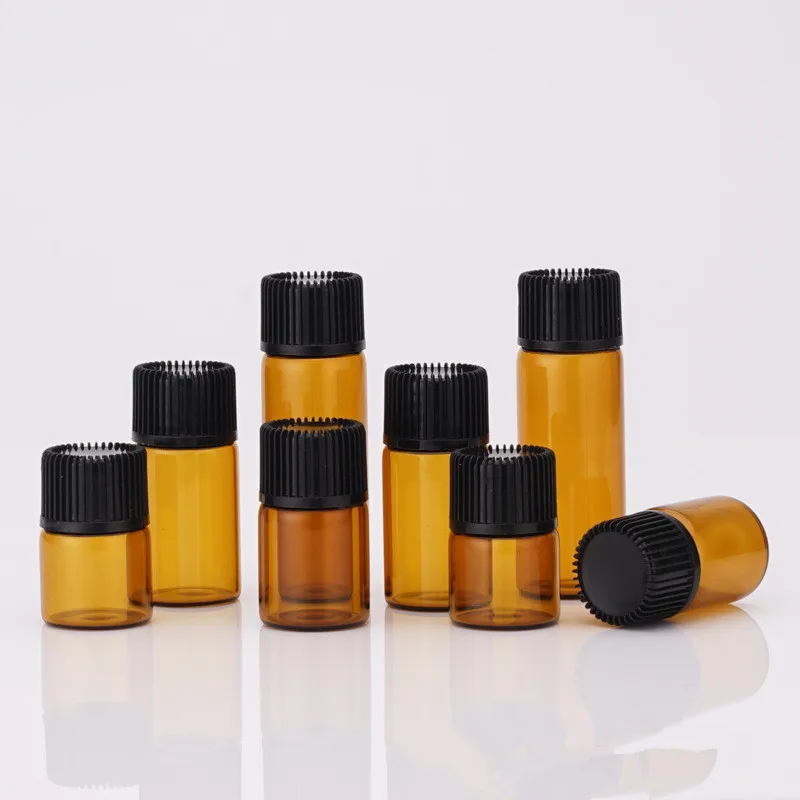 Mini Small Essential Oil Vials 1ml 2ml 3ml 5ml Empty Glass Portable Travel Perfume Case Bottles Containers Wholesale 1000pcs/lot | Красота и