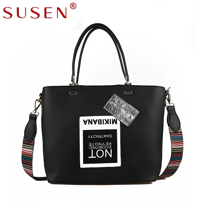 

SUSEN 9137 PU Leather Women Fashion Handbags Zipper Casual Tote Shoulder Messenger Crossbody Bag Black Grey Beige Army Green