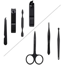 7 шт. нержавеющая сталь машинка для стрижки ногтей набор для ухода маникюрные инструменты набор с Чехол 789