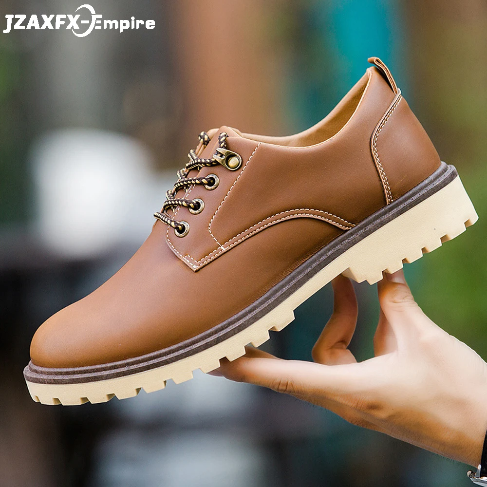 

Brand Men Leather Casual Shoes Lace-up Comfort Oxfords Shoes For Male Top Quality casual shoes men 2019