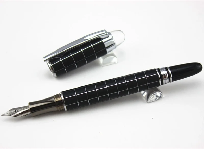 Baoer79-Fountain-Pen-Luxury-Crystal-Head-Black-Lattice-Ink-pen-pilot-fountain-pen-Advertising-Gift-Customizable(4)