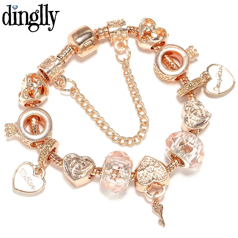 mother daughter charm bracelet