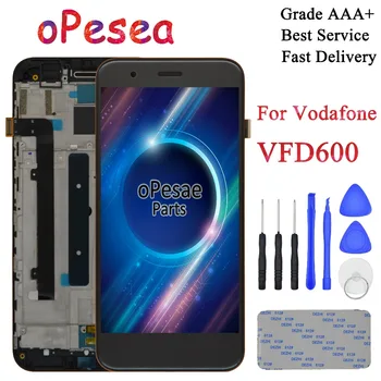 

oPesea 5.0'' For Vodafone Smart Prime 7 VFD600 VF600 LCD Display Panel Touch Screen Digitizer Glass Sensor Assembly With Frame