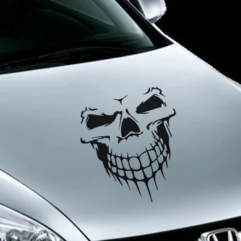 

60CM Custom Vinyl Car-Stickers Covers Keep Out Scratches Auto Foreign Trade Sale New Skull Reflective Car Stickers