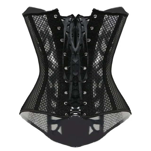 Lace Corset Sexy Bustier Mesh Corselet Summer Underwear Clothing Black White Lingerie G-string Slimming Party Outfits S-2XL 2