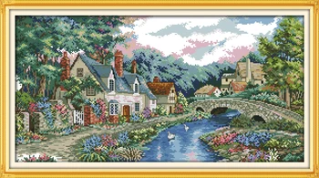 

Peaceful Countryside Scenery Needlework,Cross stitch,Embroidery kits,Precise Printed Patterns Cross-Stitching,DIY Handmade