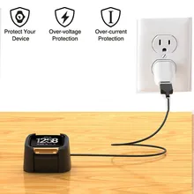 Замена зарядного устройства USB для передачи данных зарядное устройство для док-станции станция кабель шнур для Fitbit Versa зарядная станция A.11