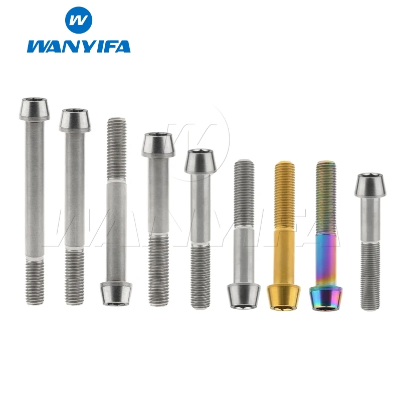 

Wanyifa M10x55 60 65 70 80 85 100mm Tapered Head Titanium Bolt Screw for Bicycle Brake Bike Part