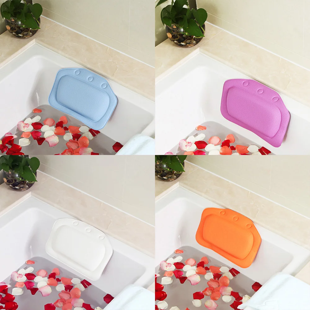 Bath Tub PVC Foam Inflatable Pillow Pad Suction Cups