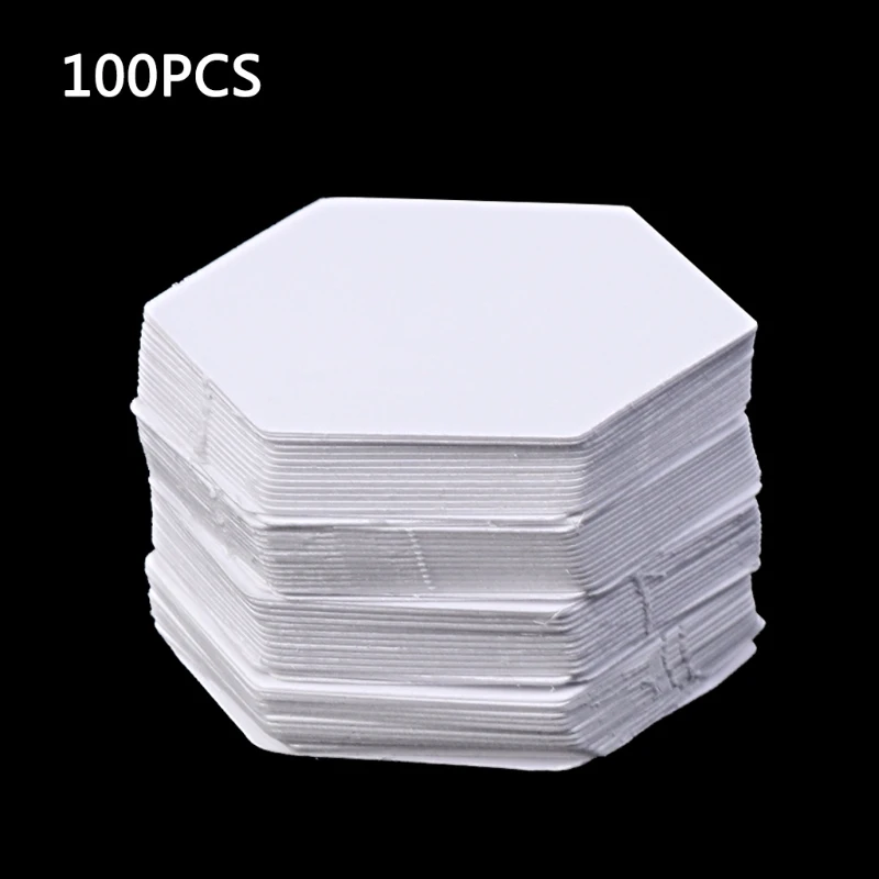 Новые бумажные 100 шт белые шестигранные шаблоны для лоскутного шитья и шитья, шесть размеров - Цвет: 26