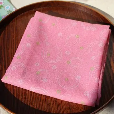 Японский стиль носовой платок из полиэстера фурошики /лаконичный стиль с цветочным принтом 70 см/много использования - Цвет: 5