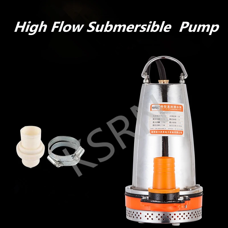 DC 60V High Flow Submersible Water Pump 850W Stainless Steel Irrigation Solar &amp Battery 22M Max Lift | Обустройство дома