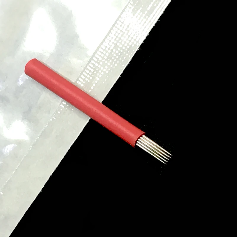 500 шт. 18 Круглый иглы для ручной ручка полу Перманентный макияж ручной туман Ручка иглы R18 microblading бровей pen иглы