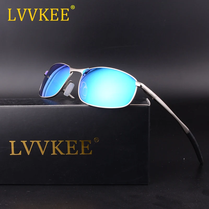 LVVKEE модные HD поляризованные солнцезащитные очки мужские UV400 вождения солнцезащитные очки Goggle стиль металлическая оправа для очков oculos de sol