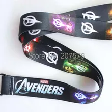 Дизайн 20 шт мобильный телефон мультфильм Мстители цепи шеи ремень ключи камера шнурок для пропуска#550