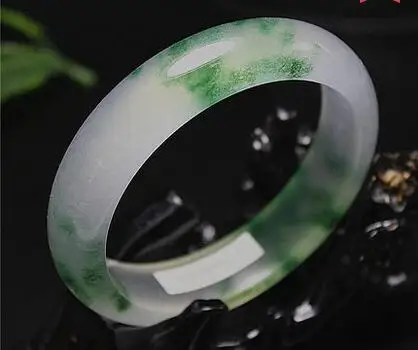 

5A level Burmese floating ice flower bracelet counters green bracelet female models to send a certificate