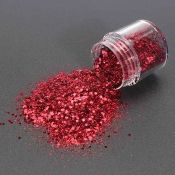 

Nail Glitter Mix 1Box Sparkles Red Champagne Rose Powder Sequins Nail Shiny Makeup Face Gem Glitter Dust 3D Nail Art Decorations