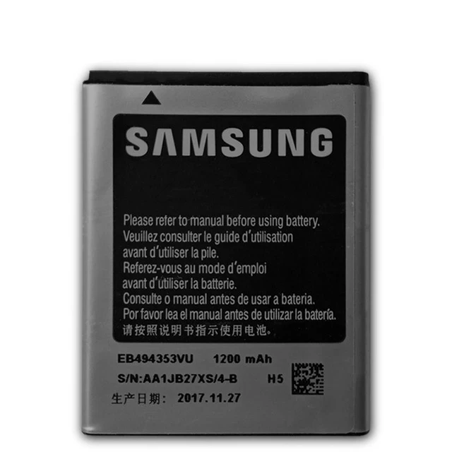 Оригинальные Замена Батарея EB494353VU для samsung S5330 S5232 C6712 S5750 GT-S5570 i559 S5570 натуральная