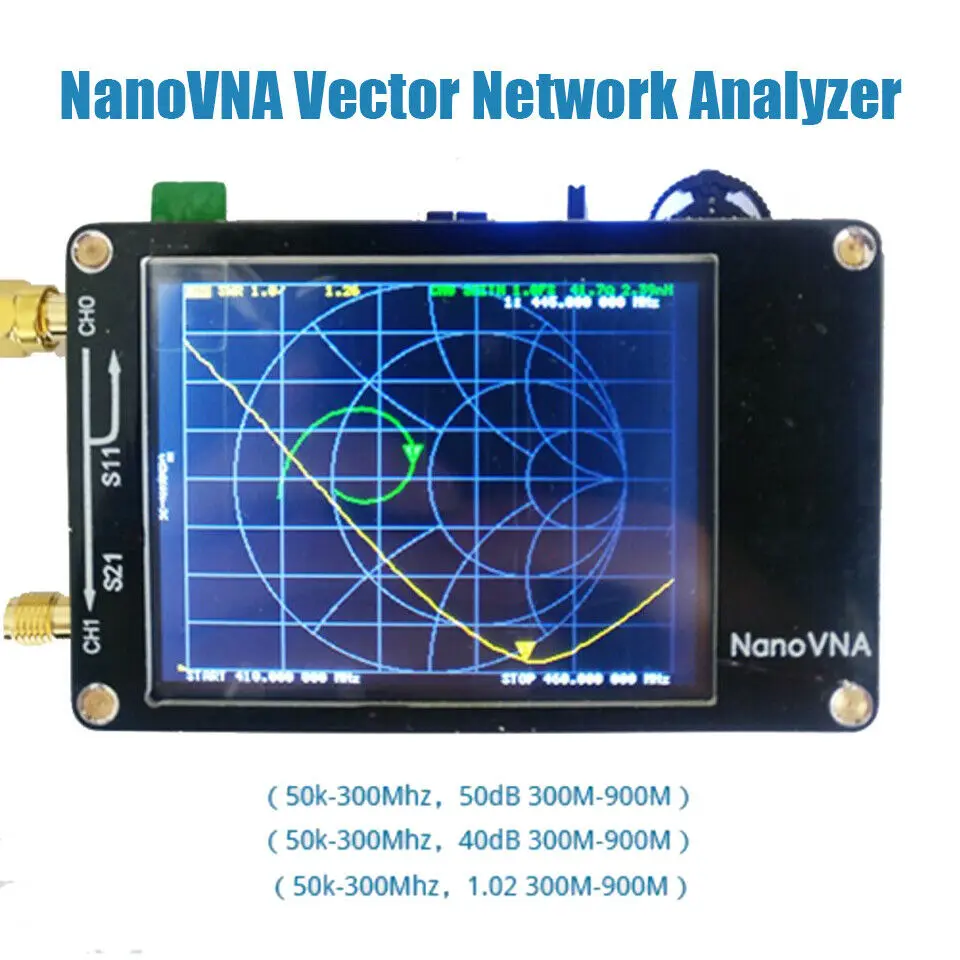 Векторный анализатор сети NanoVNA встроенный аккумулятор 2 8 дюйма кГц ~ 900 МГц для HF VHF