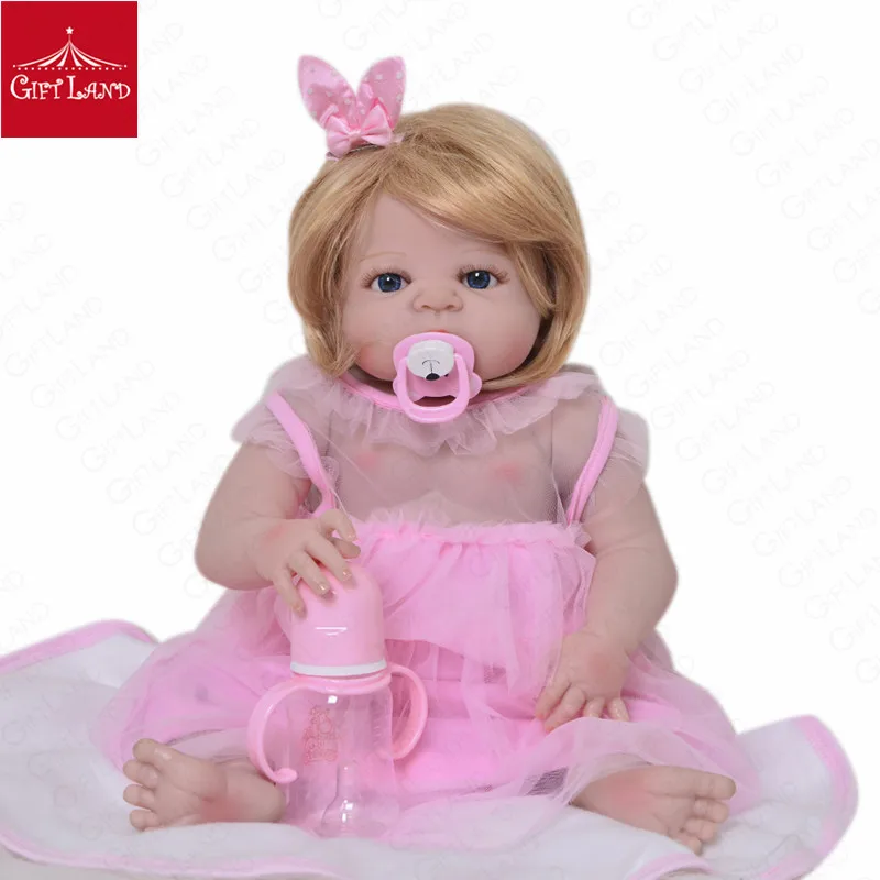 

Reborn Baby Doll Handmade Boneca Fashion Doll Pink Princess Bebe Reborn Corpo De Silicone Inteiro Realista Gift for Kid Hot Sale